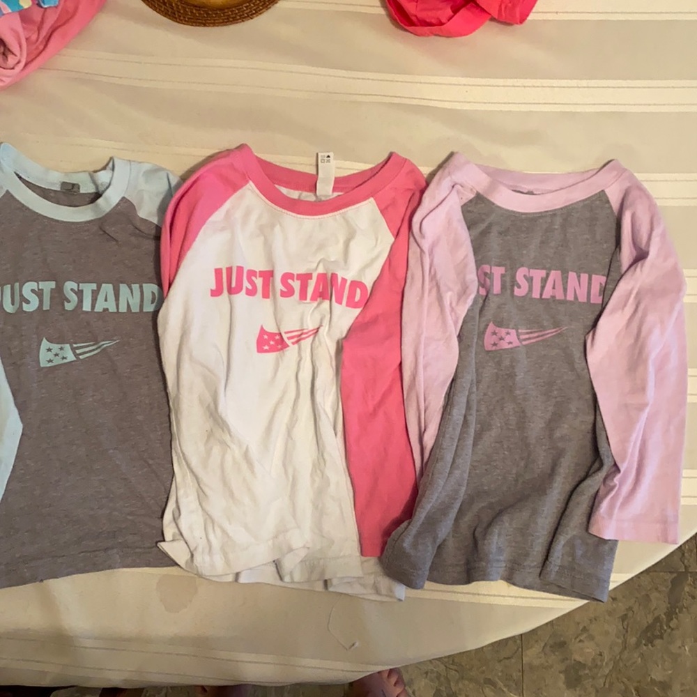 Girls 6/7 baseball tees 3/4 sleeve (lot of 3)